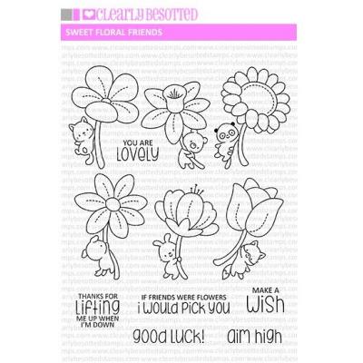 Clearly Besotted Clear Stamps - Sweet Floral Friends